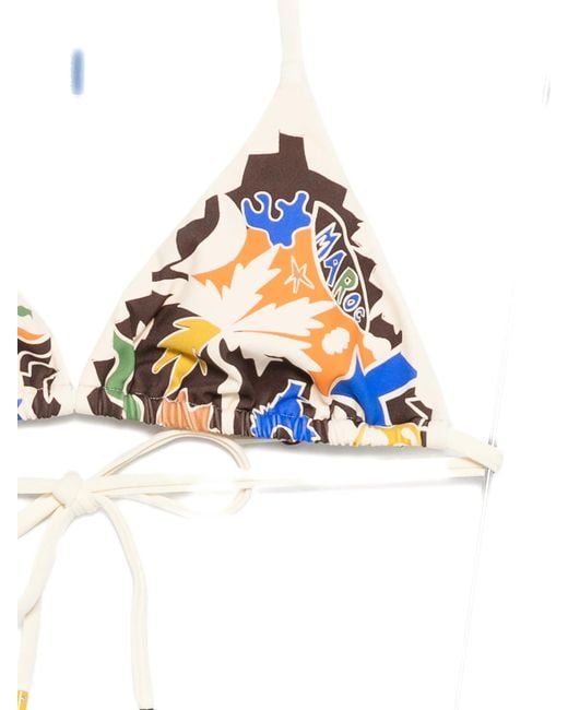 ALÉMAIS White Maroc Triangle Bikini Top