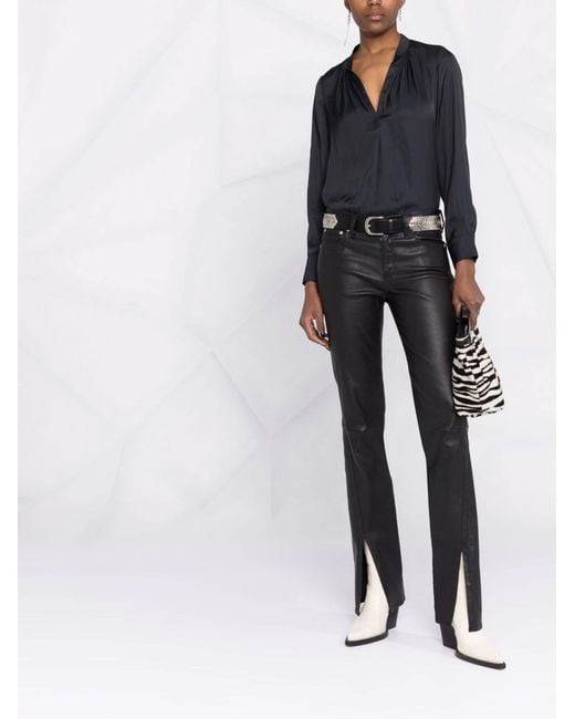 Zadig & Voltaire Black Tink Satin Perm