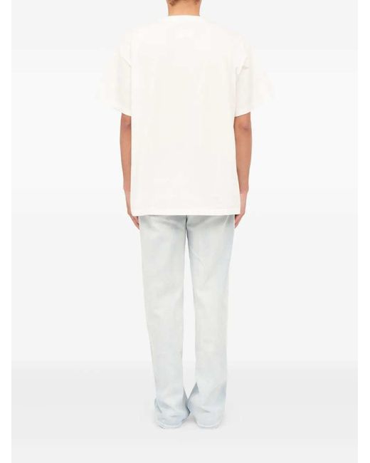 MM6 by Maison Margiela White Crew Neck T Shirt