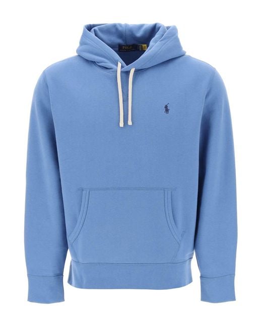 Logo Stickerei Sweatshirt Polo Ralph Lauren pour homme en coloris Blue