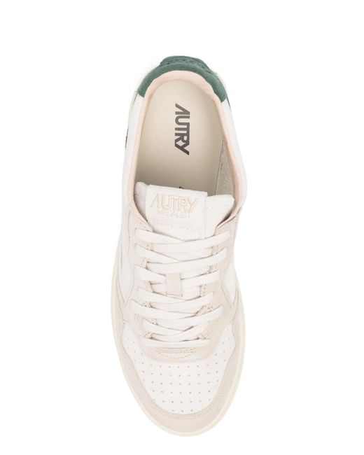 Autry Medaillengewinner Lowweißgrüner Sneaker in White für Herren