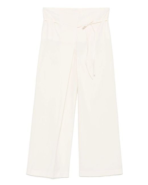 Rohe White Sculptural Cotton Blend Trousers