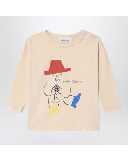 Bobo Choses White Magic Flute Player T Shirt Ivory