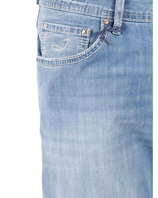 Jacob Cohen Blue 5 Pockets Slim Fit Pants for men