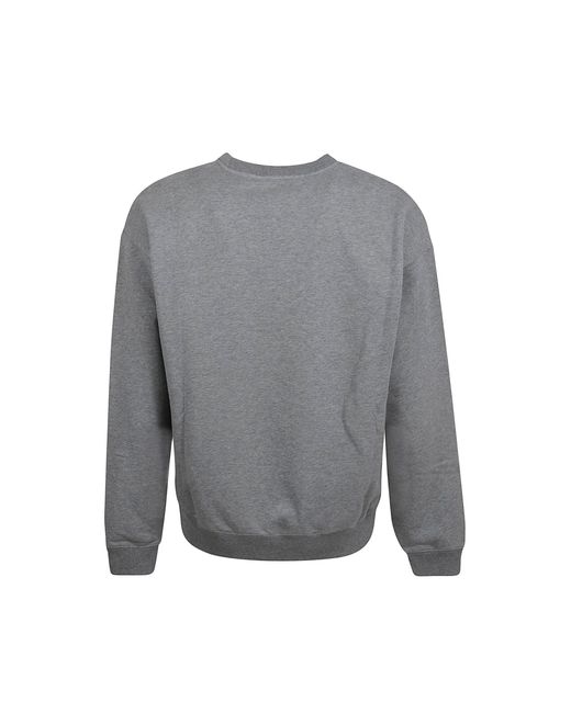 Versace Gray Cotton Crewneck Sweatshirt for men