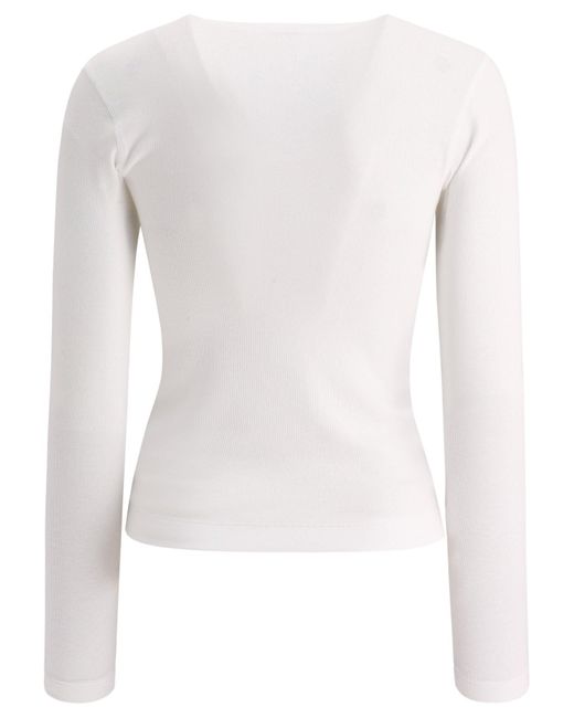 Brunello Cucinelli White Kostbarer Einsatz T -Shirt