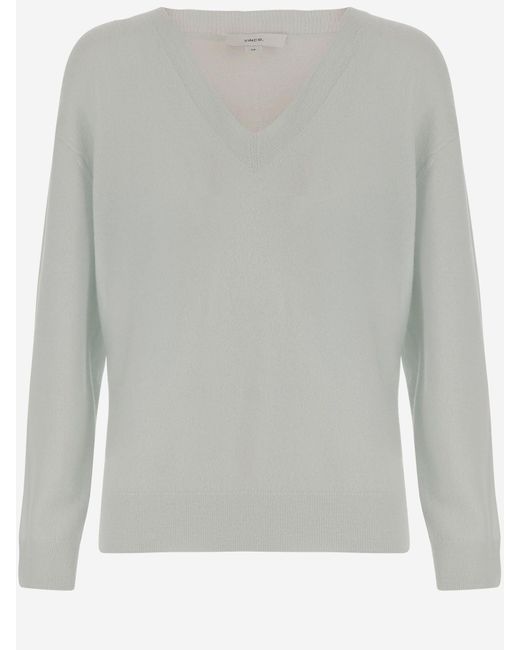 Vince Gray Cashmere And Silk Sweater