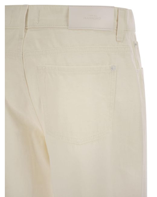 7 Pour tous les pantalons de pantalon Tess en coton et en lin 7 For All Mankind en coloris Natural
