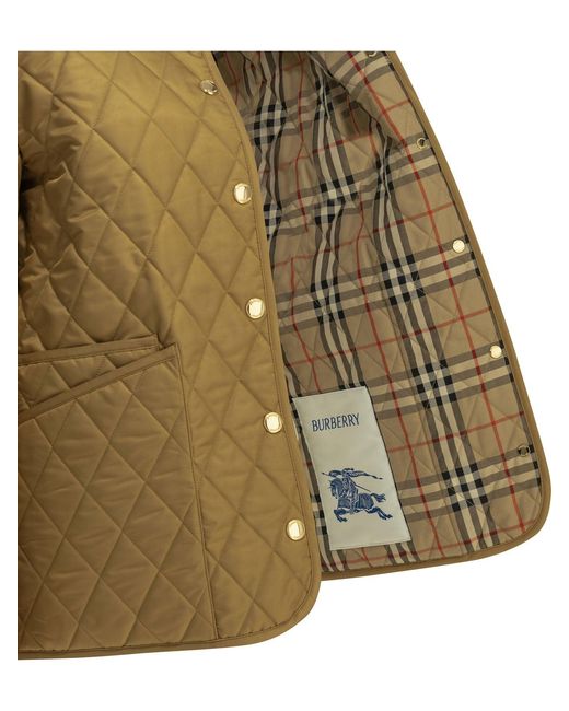 Burberry Gewatteerde Jas "dranefeld". in het Green