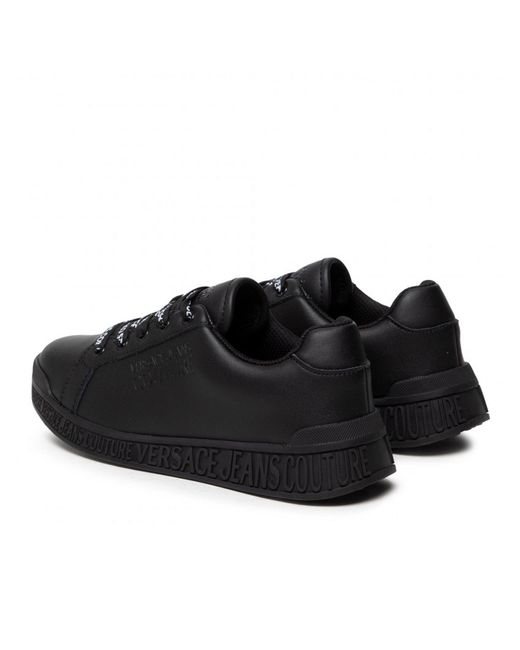 Versace Black Leather Sneakers