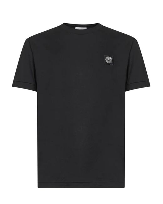 Stone Island Black T -Shirts und Polos schwarz