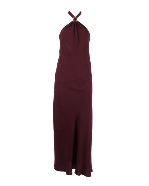 Forte_forte Purple Abito Chic Elemento Scultura Crepe Marocaine