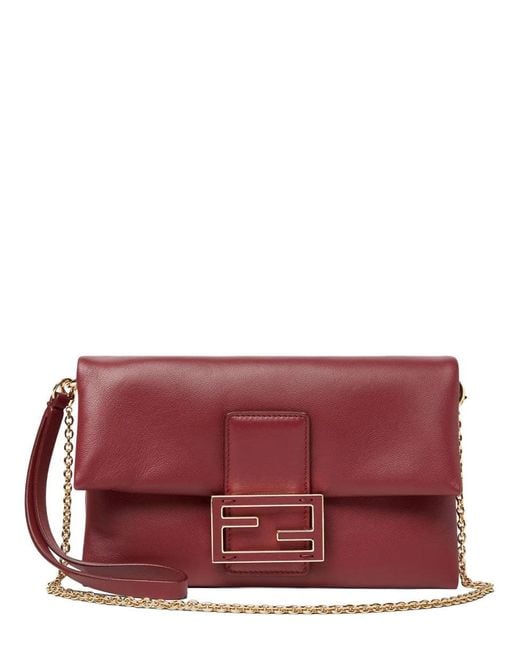 Fendi Red "Baguette Mom" Pouch
