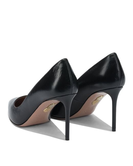 Escarpins en cuir verni 85 mm Aquazzura en coloris Black