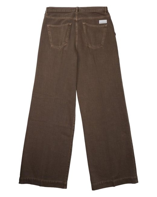 Nine:inthe:morning Brown Wide-Leg Jeans