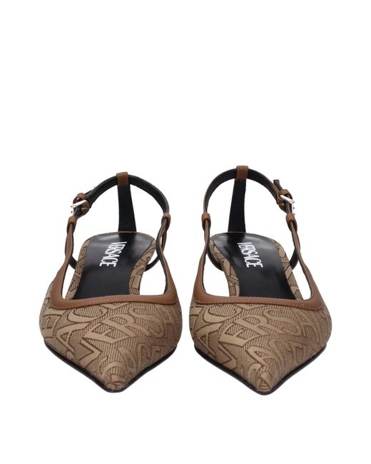 Versace Brown Allover Pumps 45 Mm