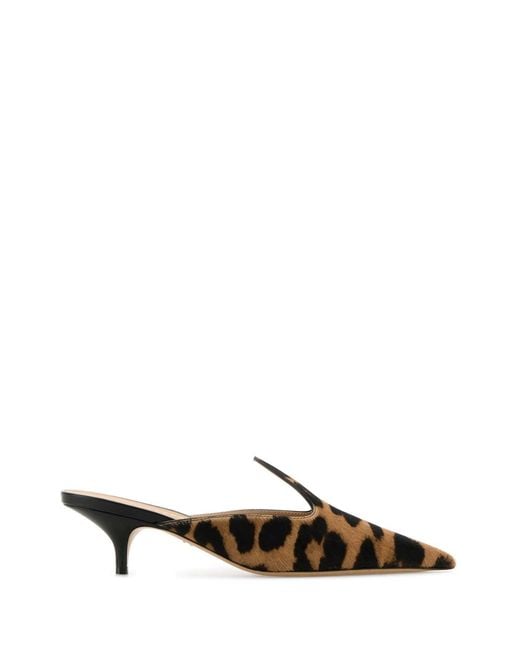 Ferragamo Multicolor Salvatore Printed Calf Hair Dorye Mules