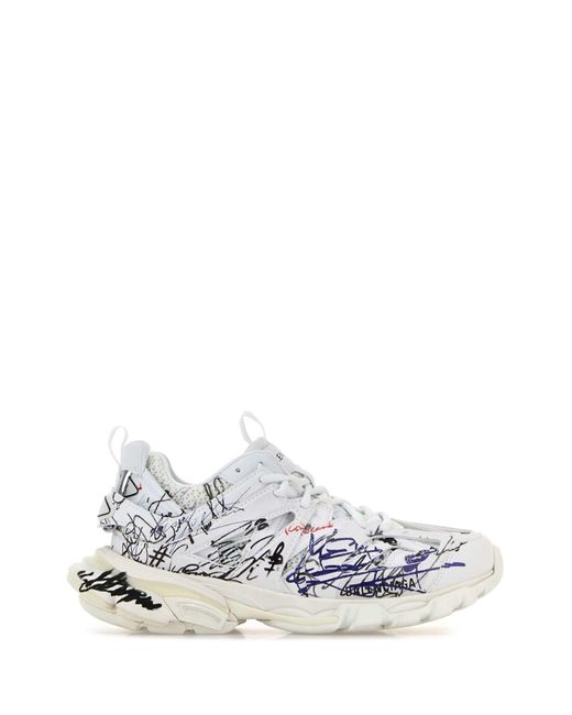 Balenciaga White Sports Shoes Track Autographe