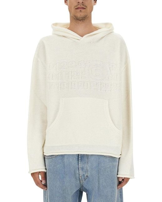 MM6 by Maison Margiela White Cropped Fit Logo T-Shirt for men