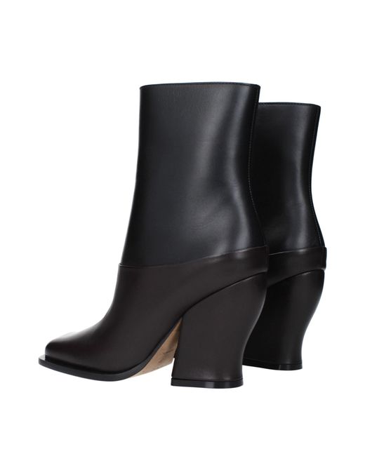Loewe Black Stivaletti Onda Donna Pelle Nero/Marrone
