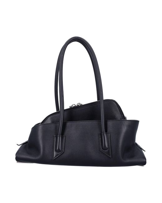 The Attico Black La Passeggiata Small Tote Bag