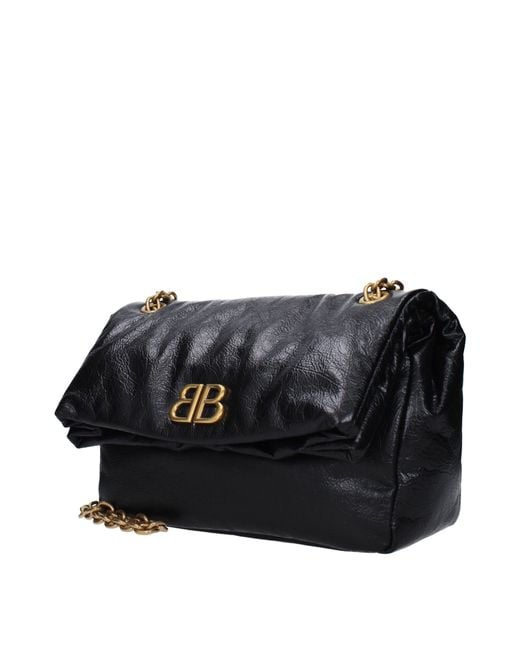 Balenciaga Black Borse A Spalla Monaco Donna Pelle Nero