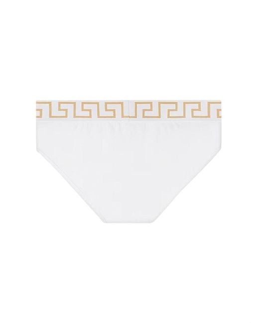 Versace White Slip With Greek