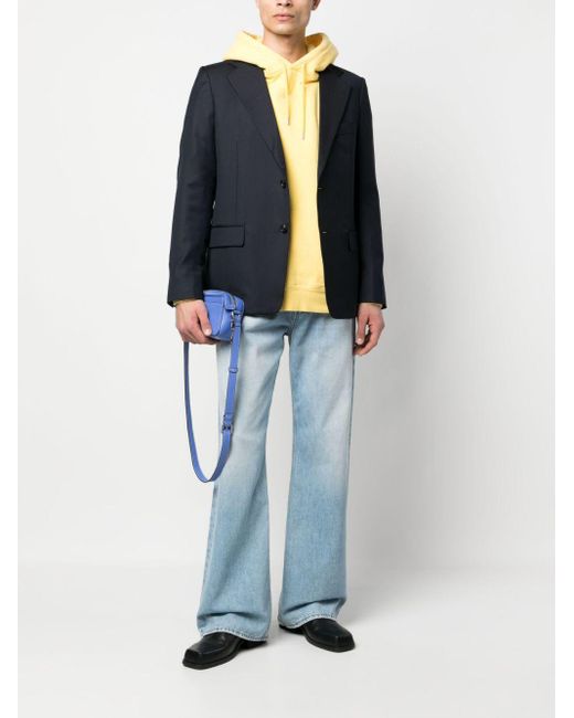 Lanvin Blazer Met Enkele Rij Knopen in het Blue voor heren