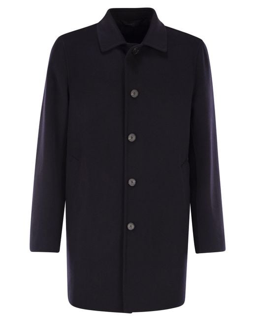 Paltò Blue Alfredo Wool Coat for men