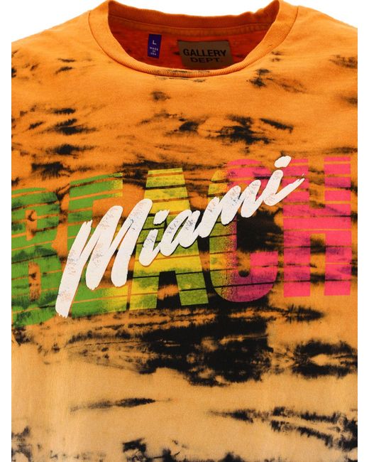 GALLERY DEPT. "miami Time" T -shirt in het Orange voor heren