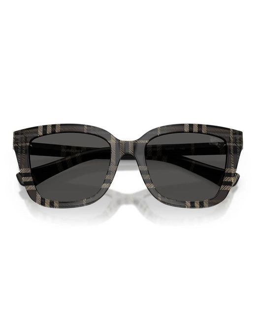 Burberry Zonnebril Be4487 419987 Geruit Grijs/donkergrijs Dames in het Gray