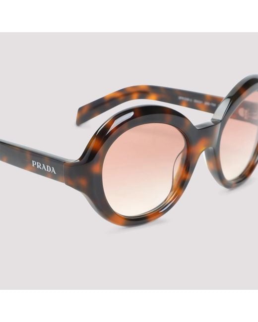 Prada White Eyewear Logo Sunglasses