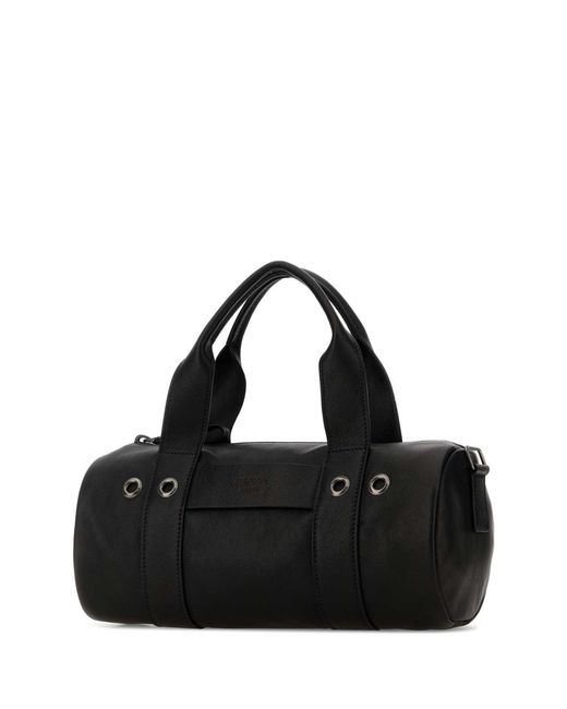 Prada Black Leather Route Handbag