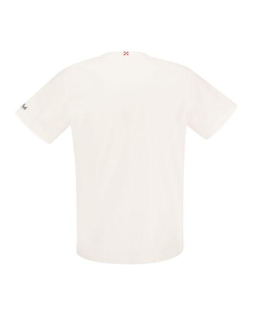 Mc2 Saint Barth Cotton T -Shirt mit Snoopy Disco Club Druck in White für Herren