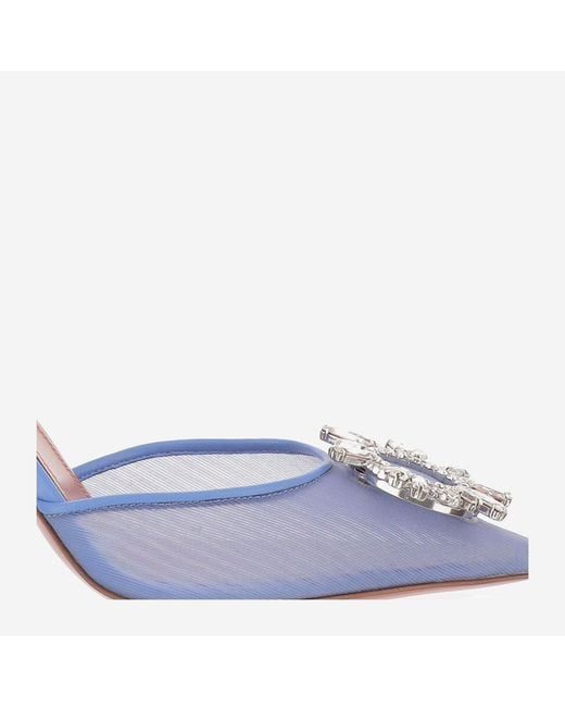 AMINA MUADDI Blue Begum Mesh Slingbacks