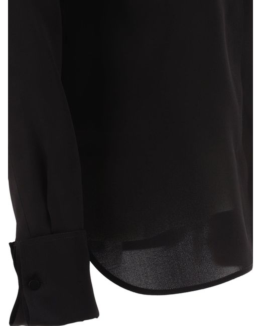 "Nola" Camisa de organza de seda Max Mara de color Black