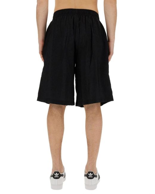 FAMILY FIRST Black Bermuda With Logo for men