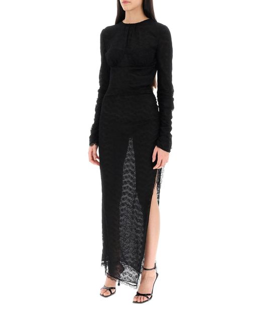 Long Lace Gown Alessandra Rich de color Black