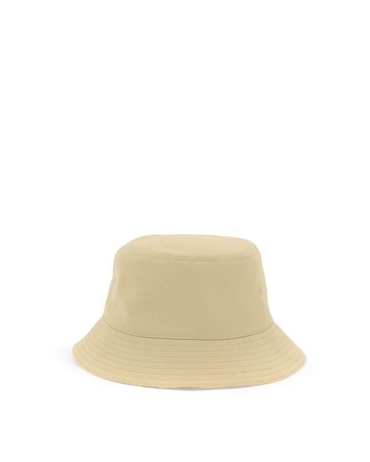 Sombrero de cubo reversible de mezcla de algodón de Burberry de color Natural
