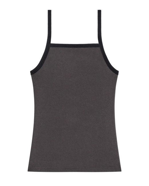 Courreges Black Contrasting Tank Top