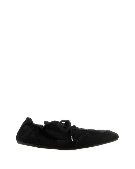 Prada Black Canvas Collapse Sneakers