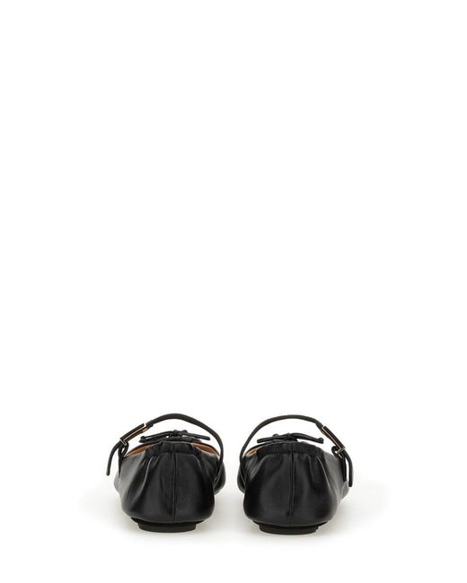 Fendi Black Ballerina With Ff Baguette Pattern