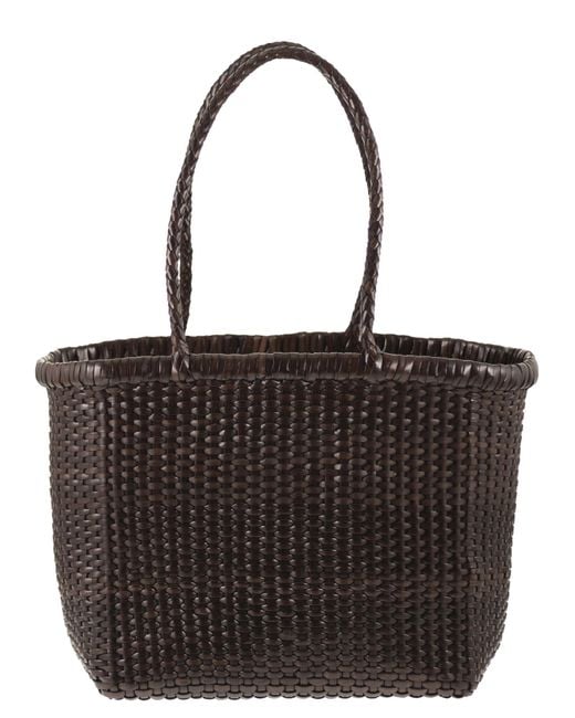 Dragon Black Weave Braided Leather Bag S