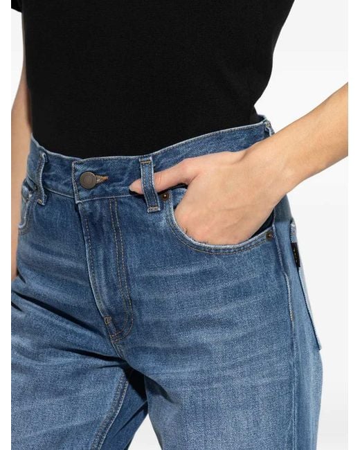 Haikure Blue Flora Flared Jeans