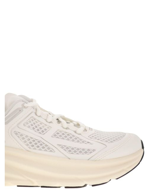 Hoka One One White Clifton One9 Sneakers