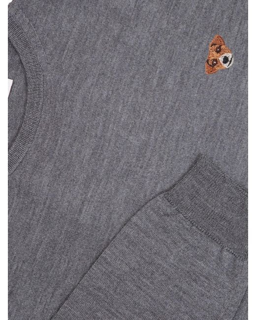 PELO FOUNDATION Gray Girocollo Merinos for men