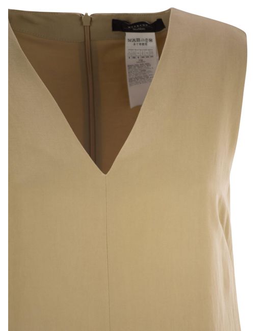 Week-end Max Mara Egoista Viscose et toile d'évasion Robe évasée Weekend by Maxmara en coloris Natural