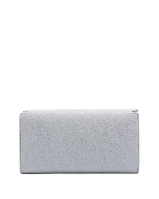 Stella McCartney Gray Falabella Continental Wallet With Chain
