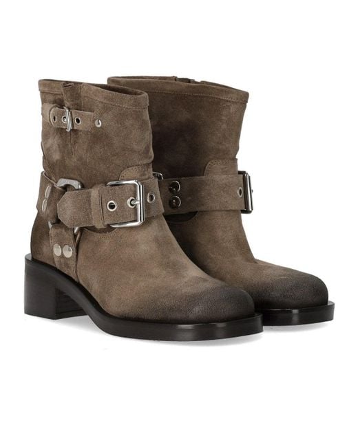 Strategia Brown Biker Boot for men