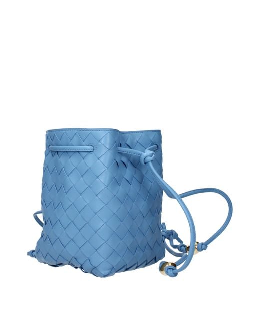 Bottega Veneta Blue Crossbody Bags Sky/Windy Leather